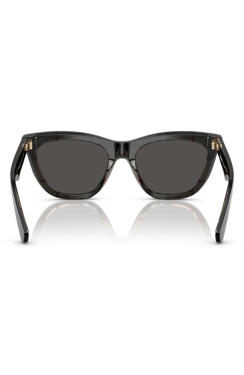 Shop Burberry 53mm Cat Eye Sunglasses In Black Check