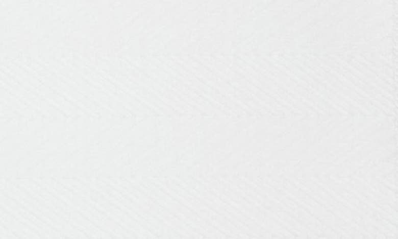 Clifton Wilson White Cotton Herringbone Pocket Square In White