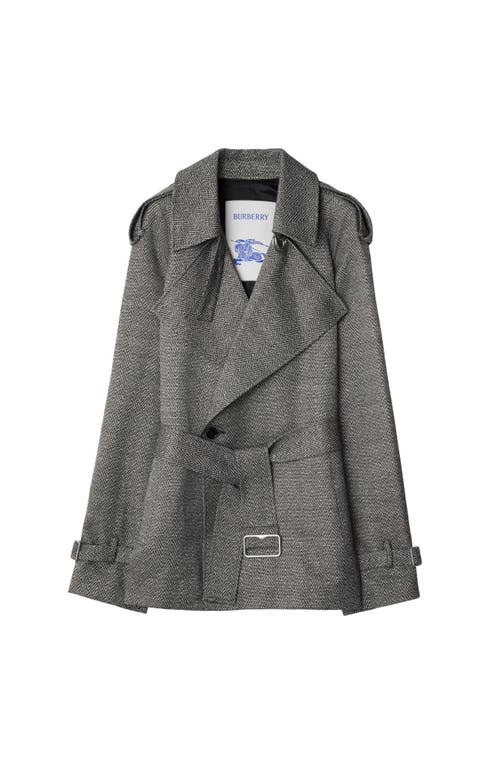 BURBERRY BURBERRY WOOL SILK TRENCH JACKET 