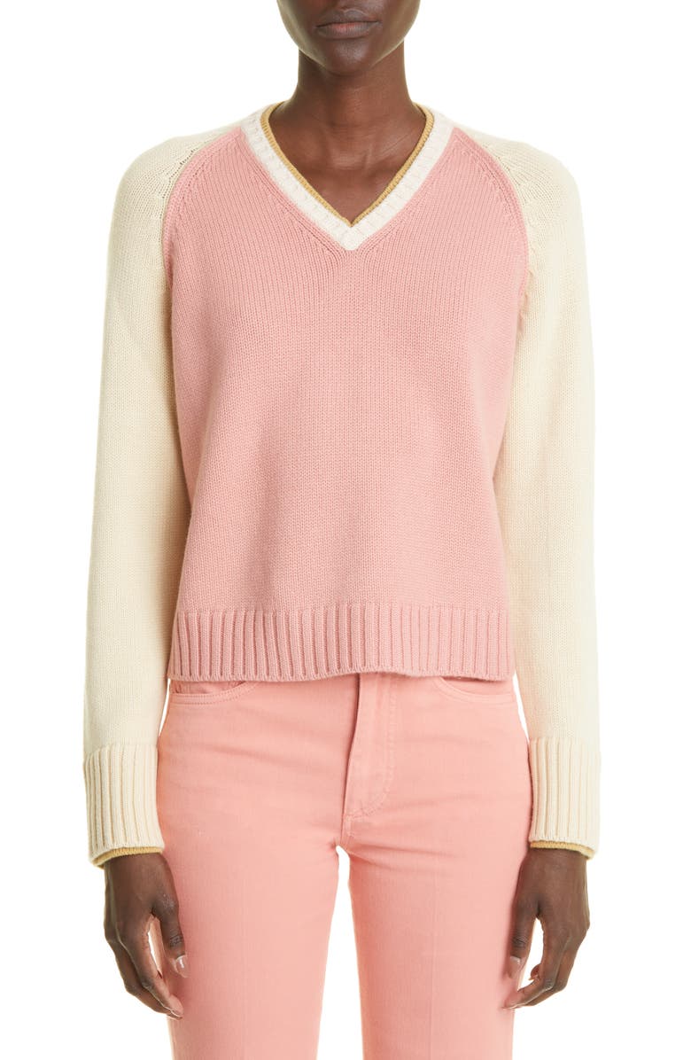 LORO PIANA Columbia Colorblock Cashmere Sweater | Nordstrom