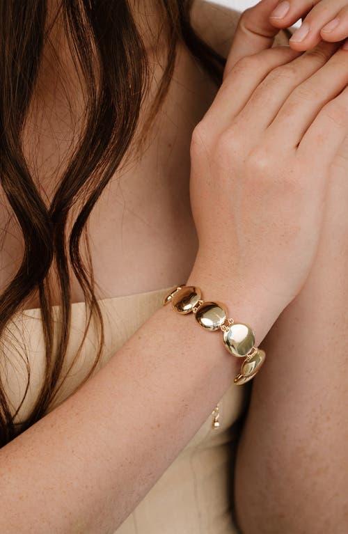 Ettika Polished Pebble Bracelet In Gold