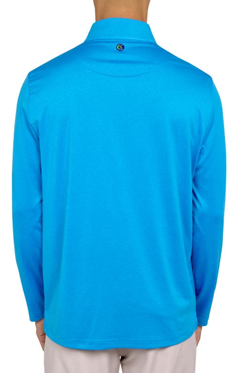 Construct Con.struct Melange Performance Quarter Zip In Lt Blue