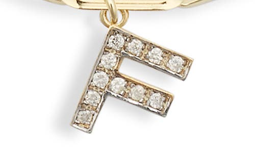 Meshmerise Diamond Initial Charm Bracelet In Yellow-f