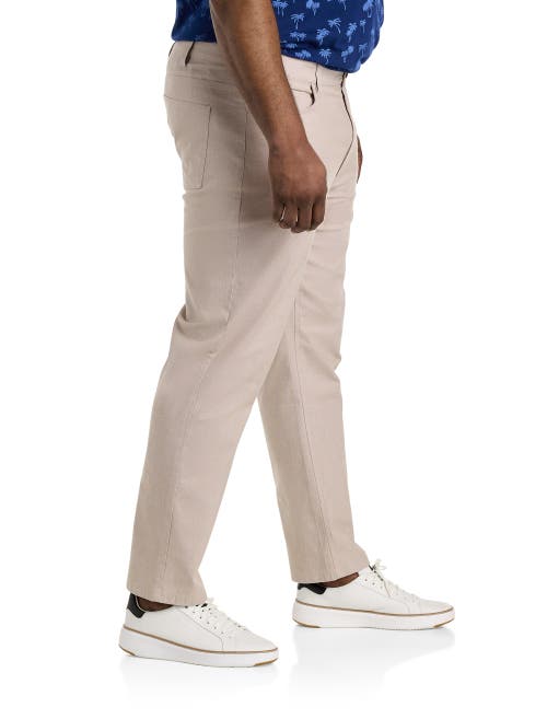 Shop Oak Hill By Dxl Straight-fit Chambray 5-pocket Pants In Tigers Eye