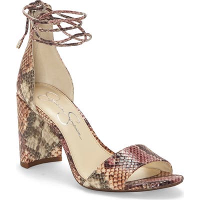 Jessica Simpson Nehah Ankle Tie Sandal- Pink