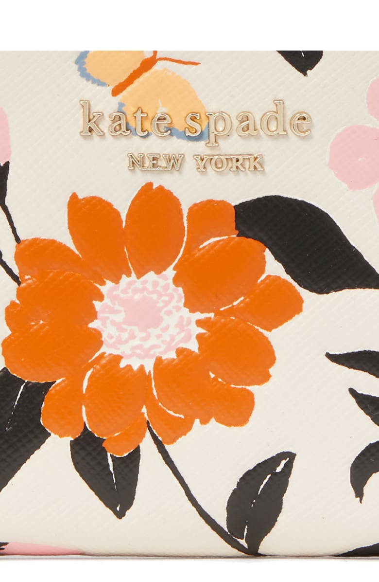 kate spade new york spencer floral garden embossed leather bifold 