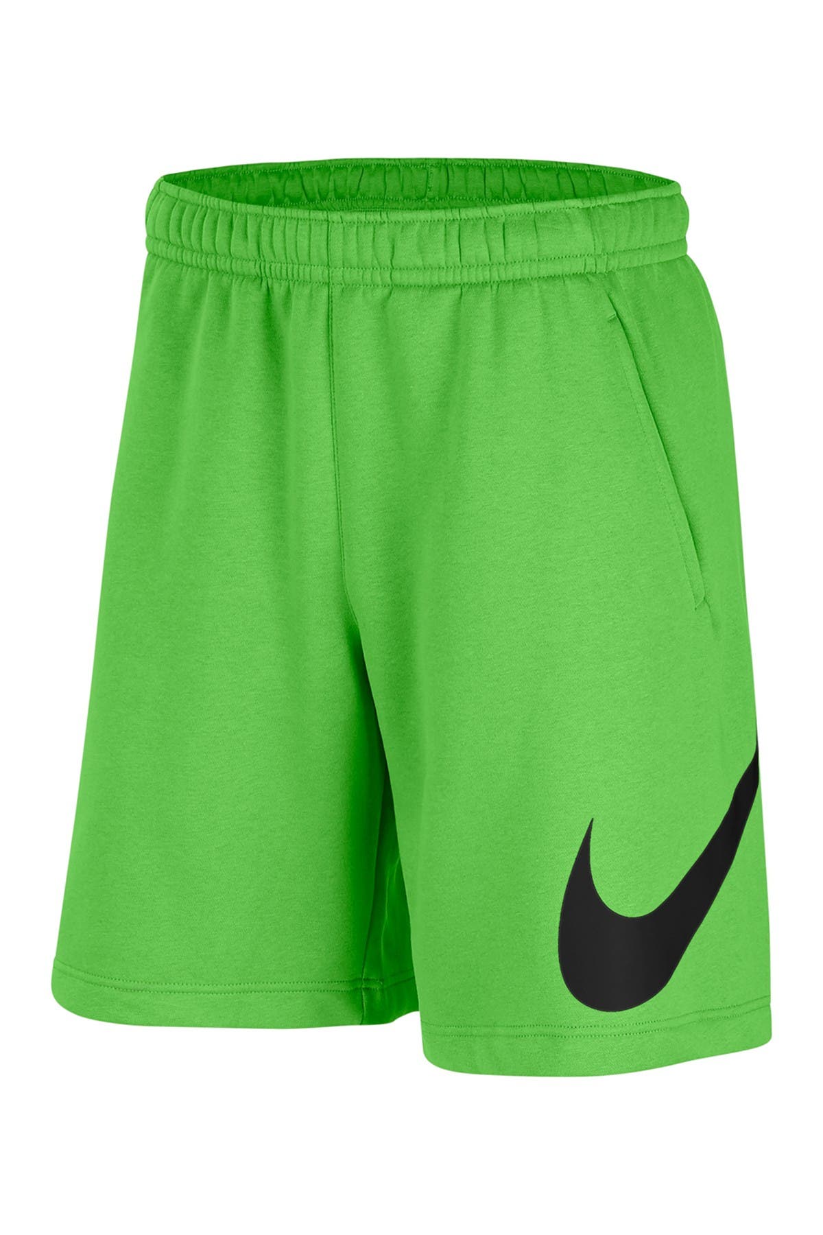 Nike Logo Graphic Club Shorts In Mn Grn/mn Grn