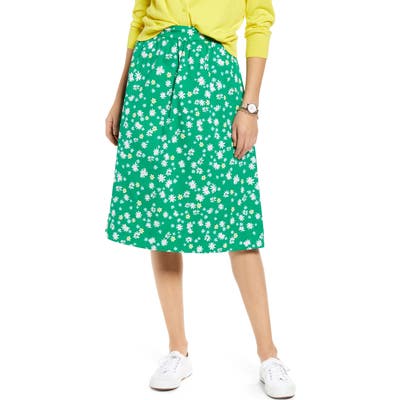 Petite 1901 Pull-On A-Line Skirt, Green