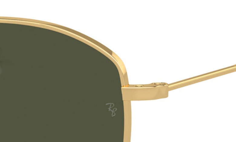 Ray Ban 54mm Oval Sunglasses In Gold Flash