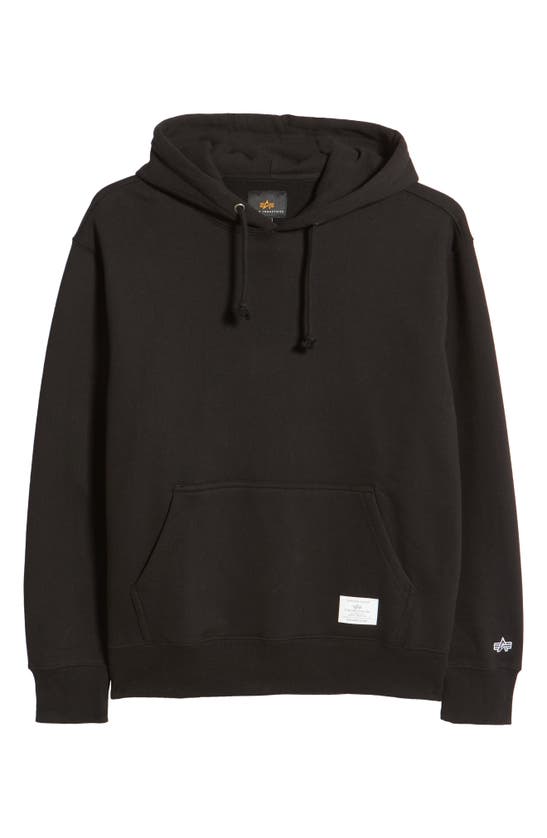 Alpha Industries Essential Quarter Zip Hoodie In Black