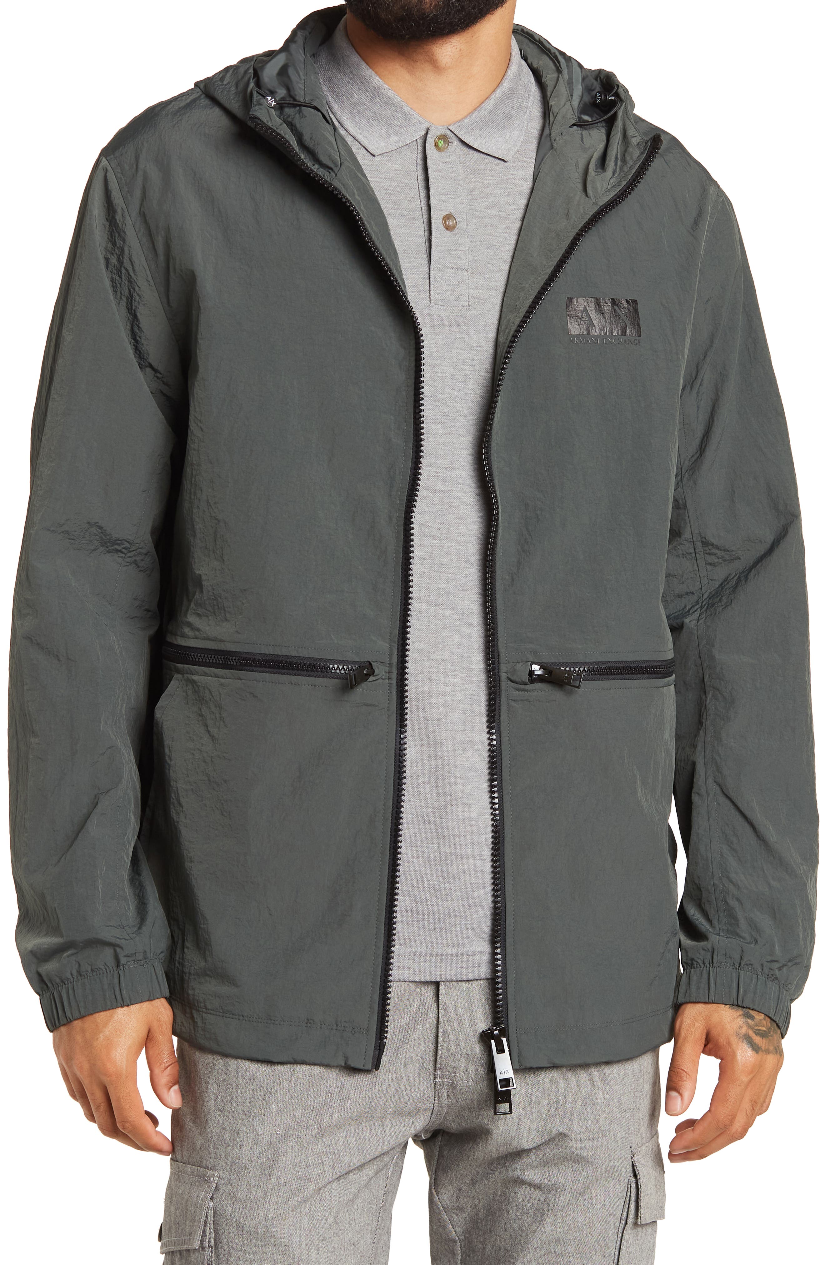 armani exchange waterproof jacket