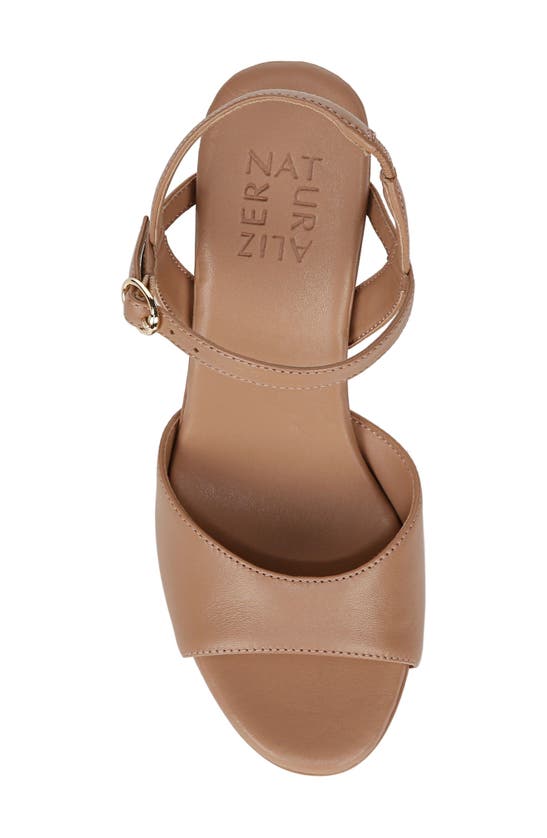 Naturalizer Lala Ankle Strap Sandal In Taupe Leather