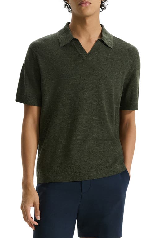 Theory Brenan Linen Blend Polo at Nordstrom,