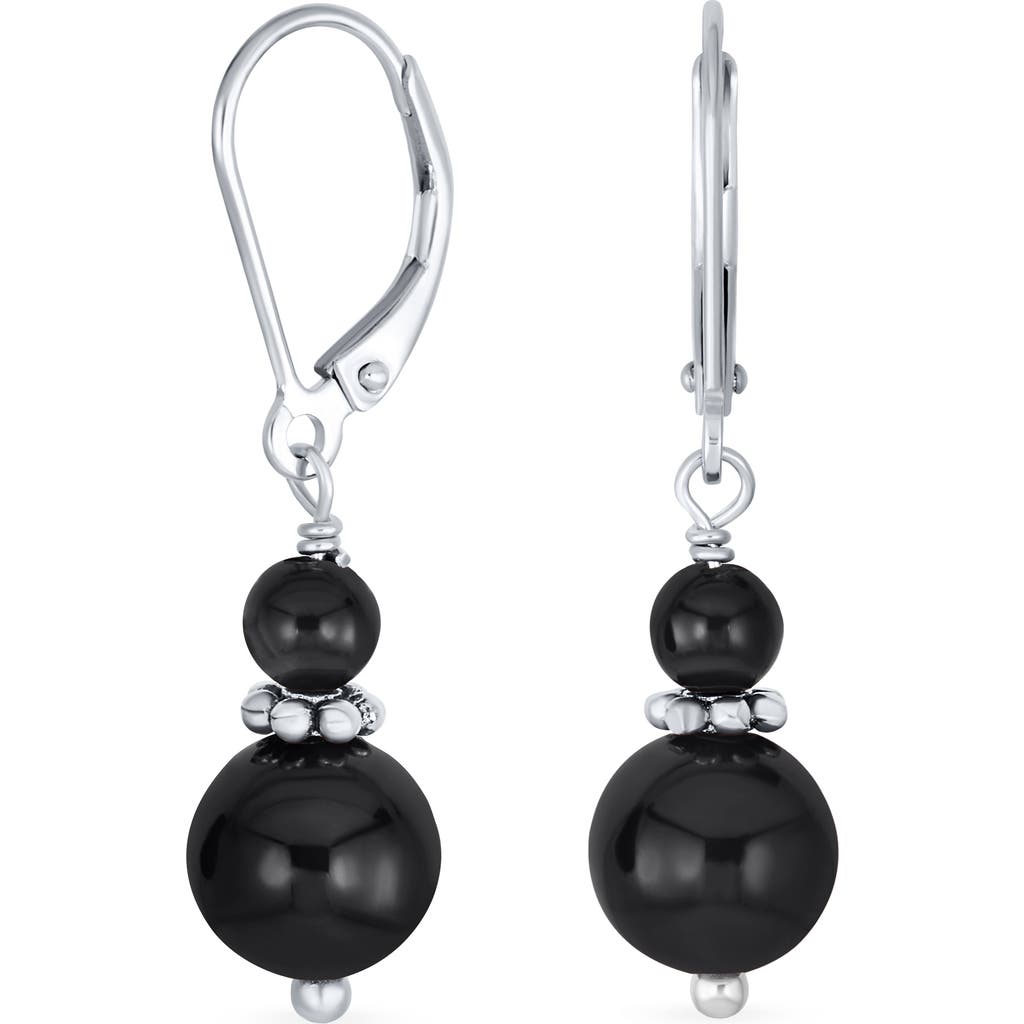 Bling Jewelry Resin Drop Earrings In Black