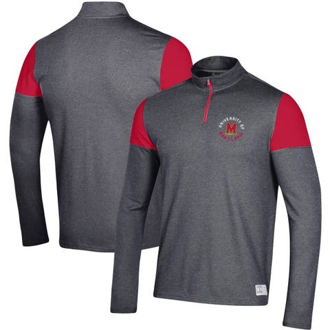 Men's Under Armour Black Maryland Terrapins Gameday Tri-Blend Quarter ...