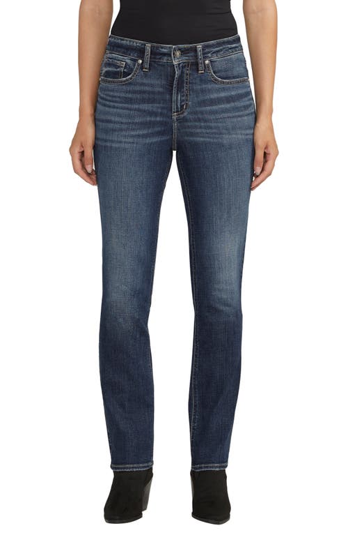 Silver Jeans Co. Avery Curvy High Waist Straight Leg Jeans in Indigo at Nordstrom, Size 24 X 31