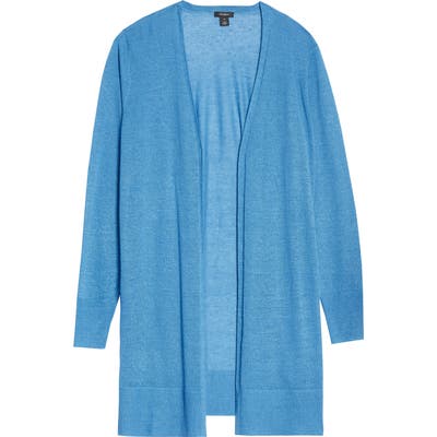 Plus Size Halogen Long Cardigan, Blue