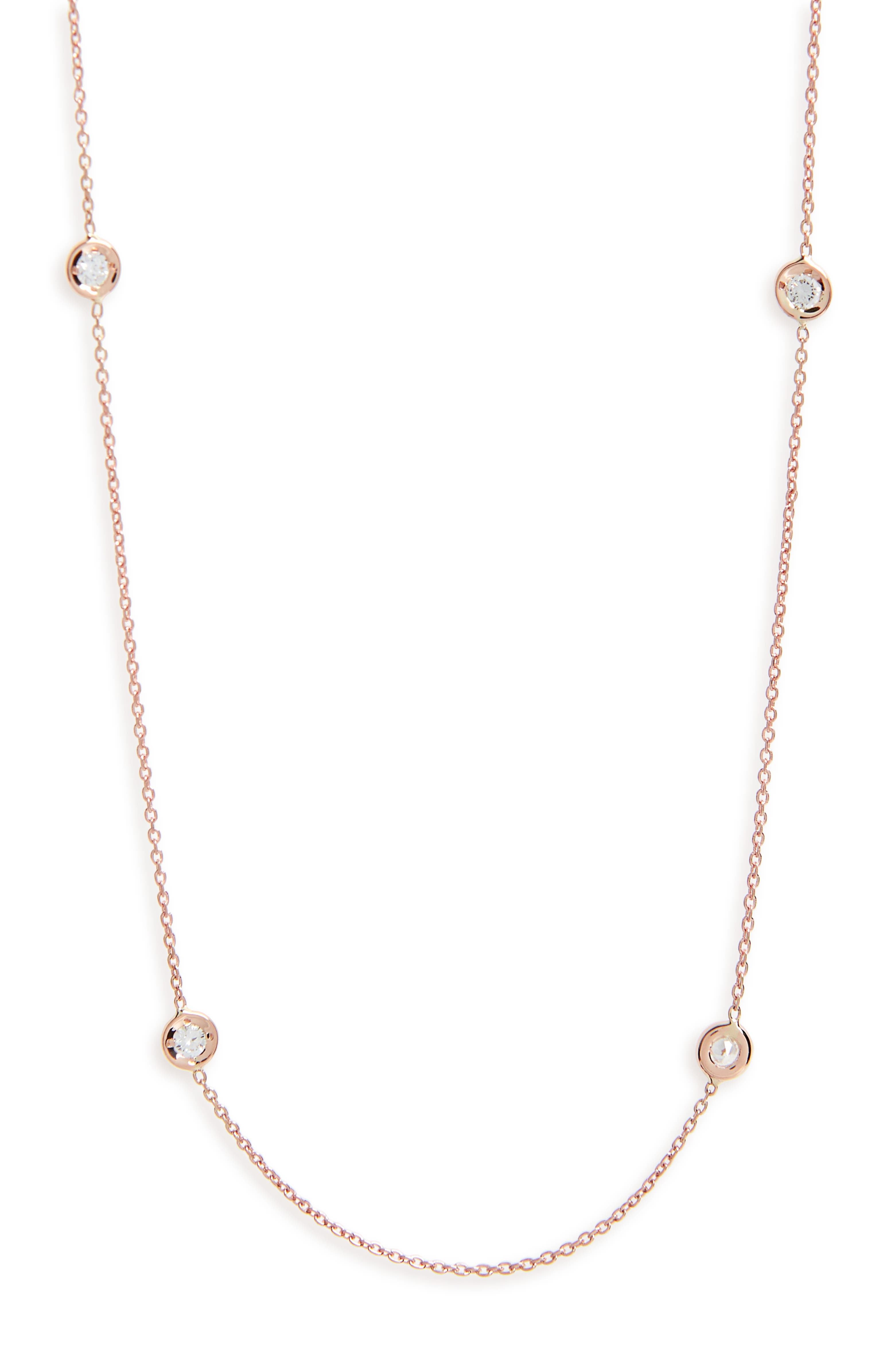 Roberto coin diamond bar necklace Clearance
