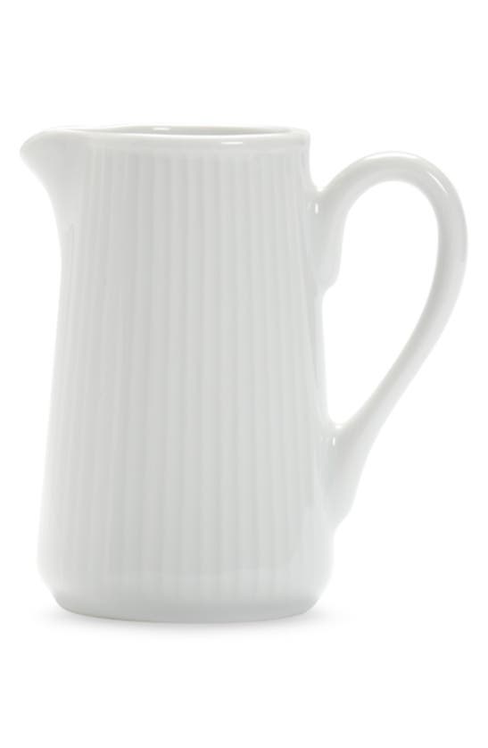 Pillivuyt Plisse Set Of 2 Porcelain Pitchers In White