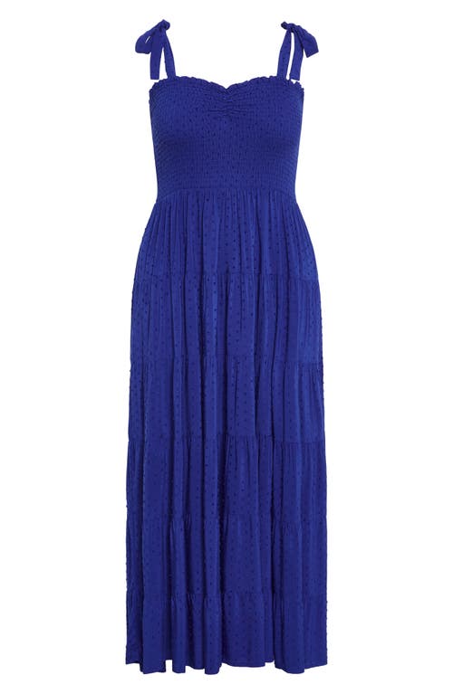 Shop City Chic Spot Sara Dobby Maxi Dress In Cobalt