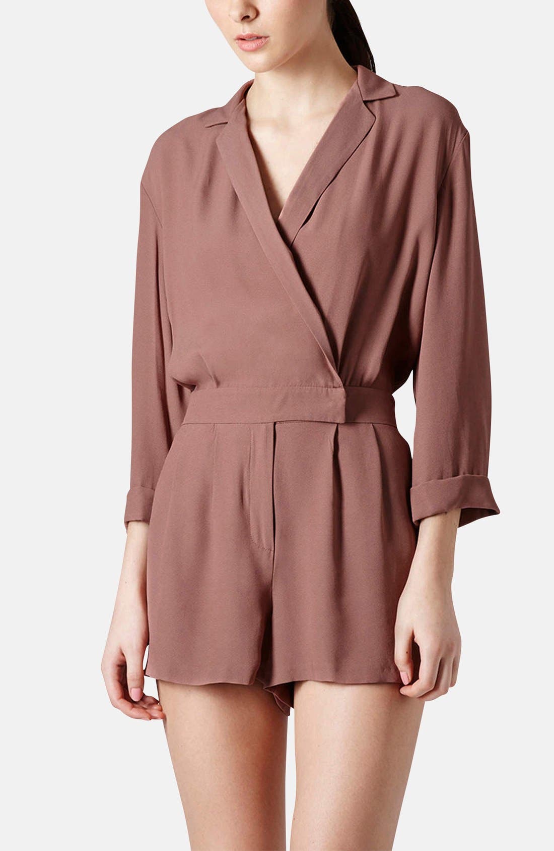 Collared Wrap Front Romper Nordstrom