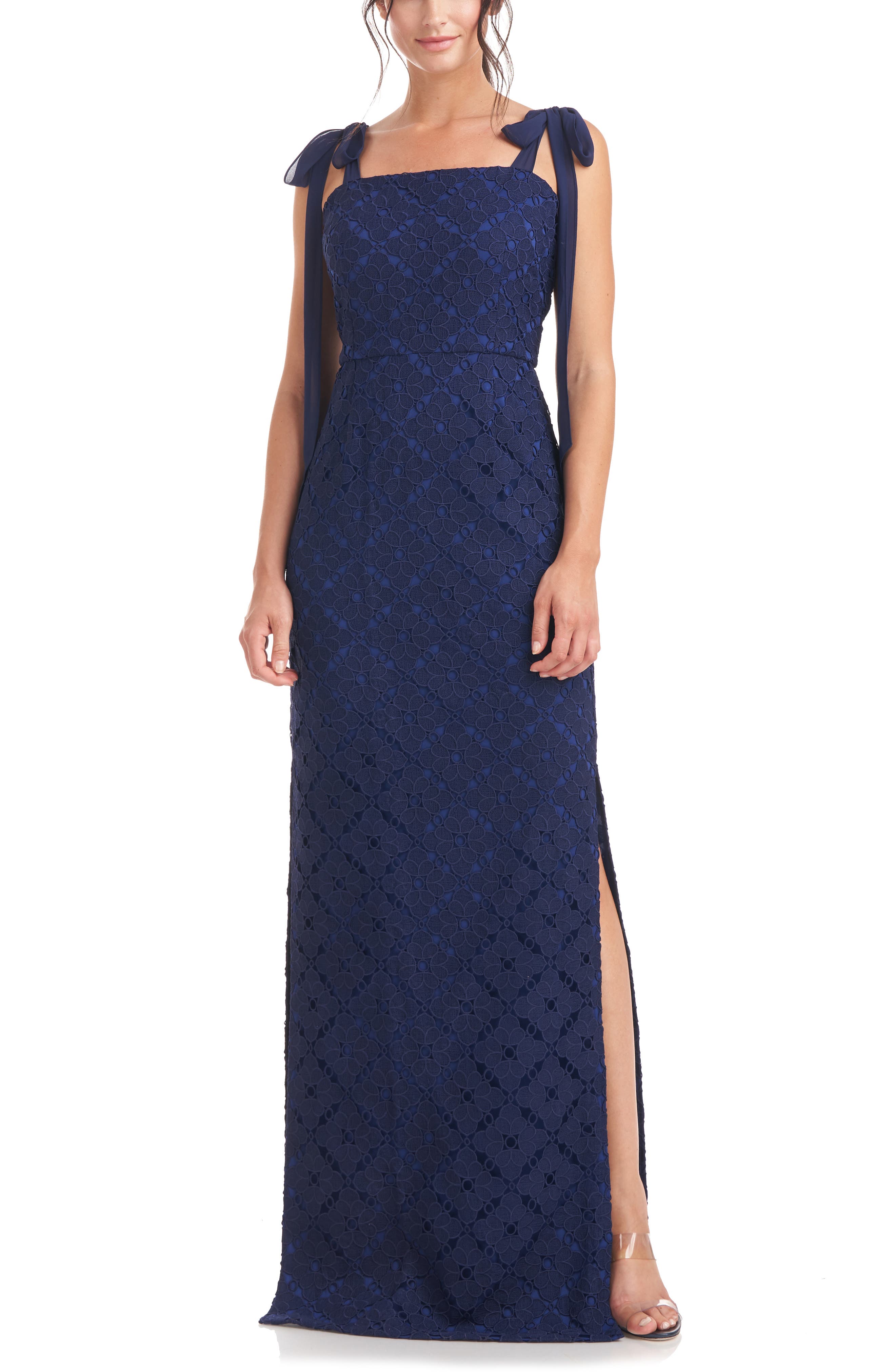Robe De Soirée Une Épaule JS Boutique - Soie Chiffon Vert - Taille 4 (US) - NEUVE