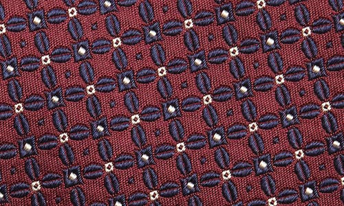 Shop Duchamp Mix Pattern Silk Tie In Burgundy