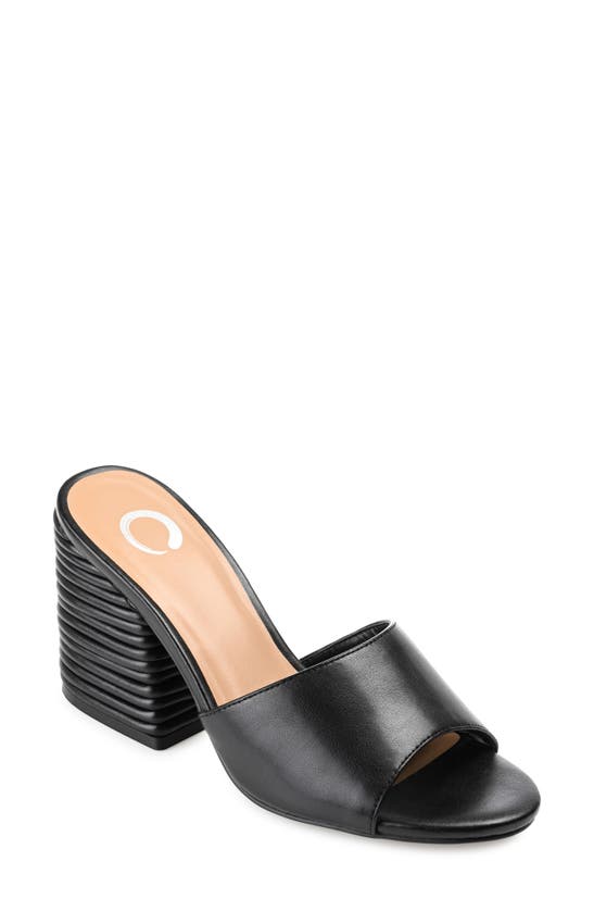 Journee Collection Leslee Peep-toe Pump In Black
