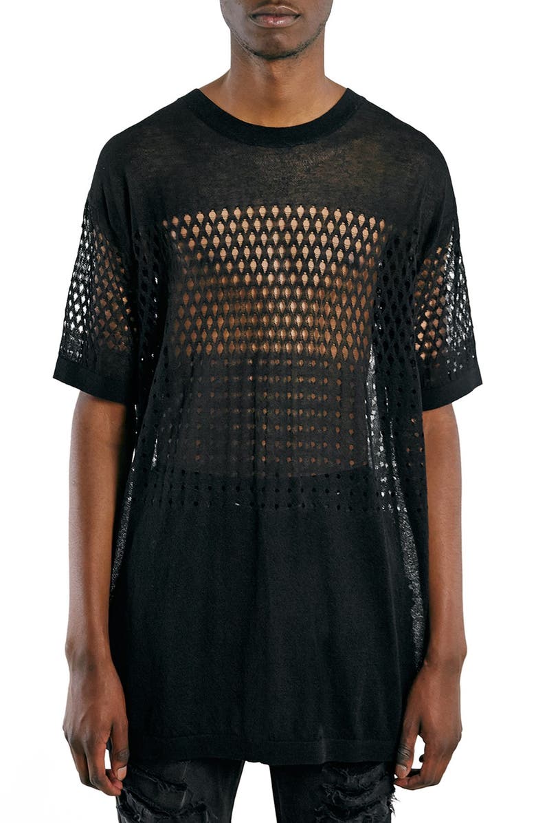 Topman 'AAA Collection' Pointelle Mesh Oversize T-Shirt | Nordstrom