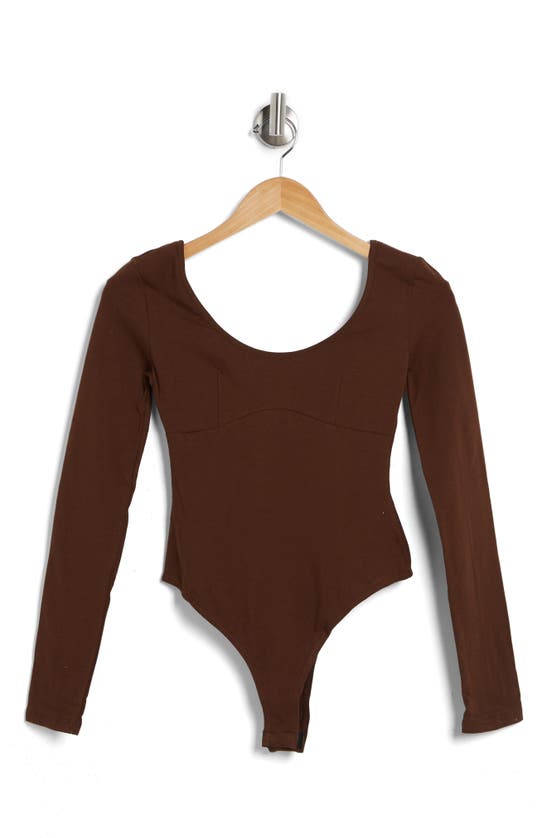 Lulus Compelling Charm Bodysuit In Cocoa