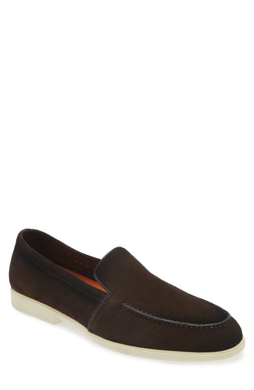 Shop Santoni Malibu Loafer In Dark Brown