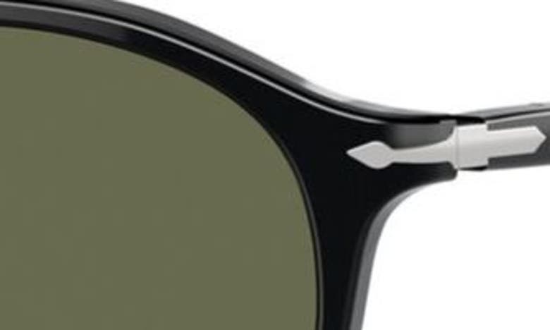 Persol Phantos 56mm Polarized Round Sunglasses In Black