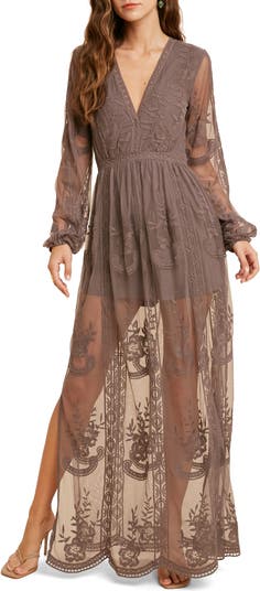 Lucinda Square Neck Long Sleeve Maxi Dress – ASTR The Label