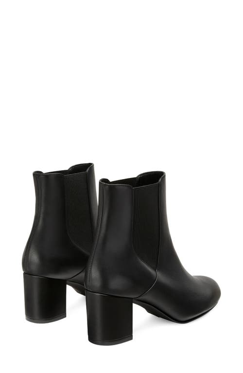 Stuart Weitzman Yuliana 60 Leather Chelsea Boots In Black