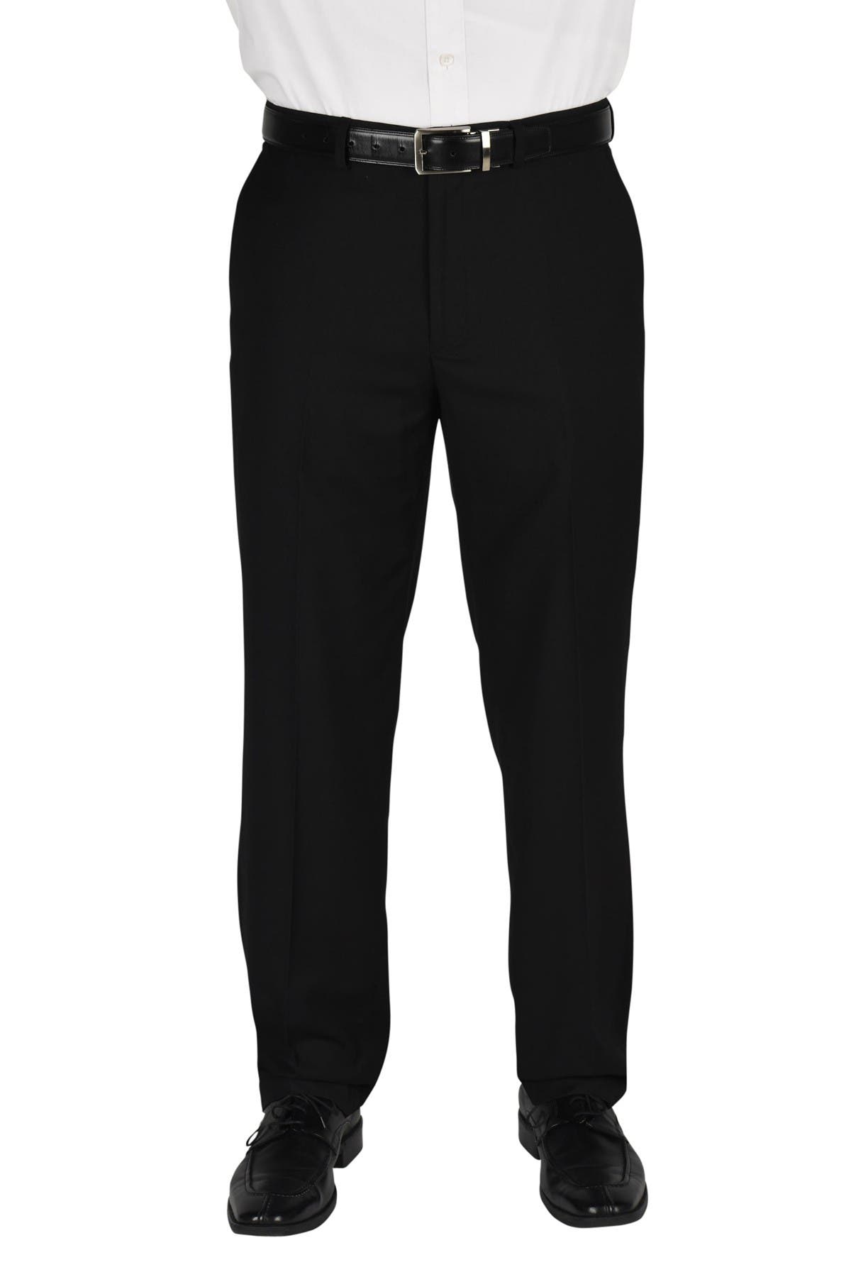 Dockers Flat Front Performance Stretch Straight Dress Pants In Black