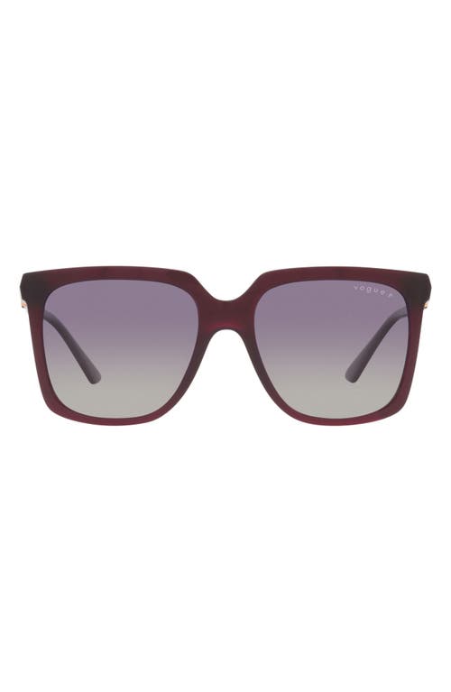 54mm Polarized Square Sunglasses in Cherry