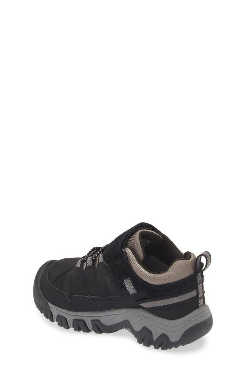 Shop Keen Kids' Targhee Iv Waterproof Hiking Shoe In Black/steel Grey