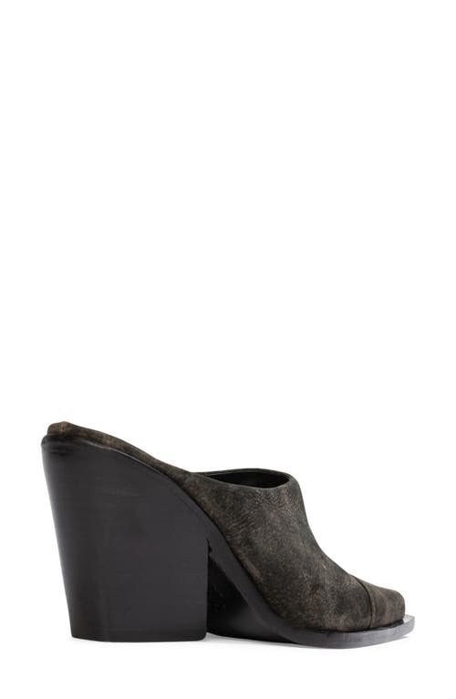 Black Suede Studio Noa Mule In Dark Brown