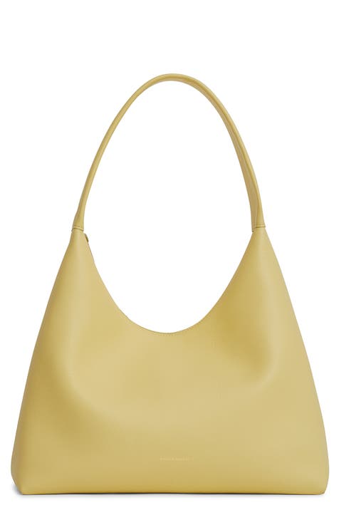 Genuine Leather Hobo Bag With Regulated Handle Mat Leather 