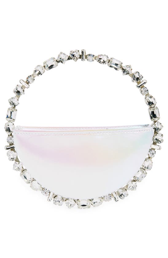 Shop L'alingi Taliya Eternity Hologram Clutch In White