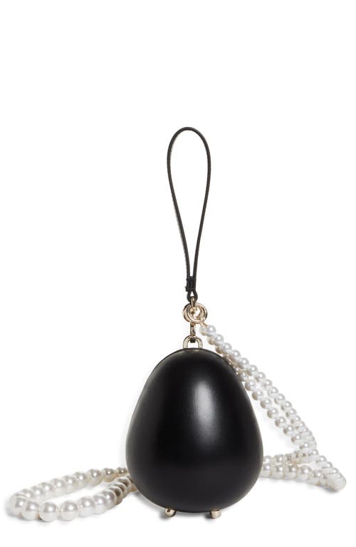 Simone Rocha Mini Egg Top Handle Bag in Black/Pearl