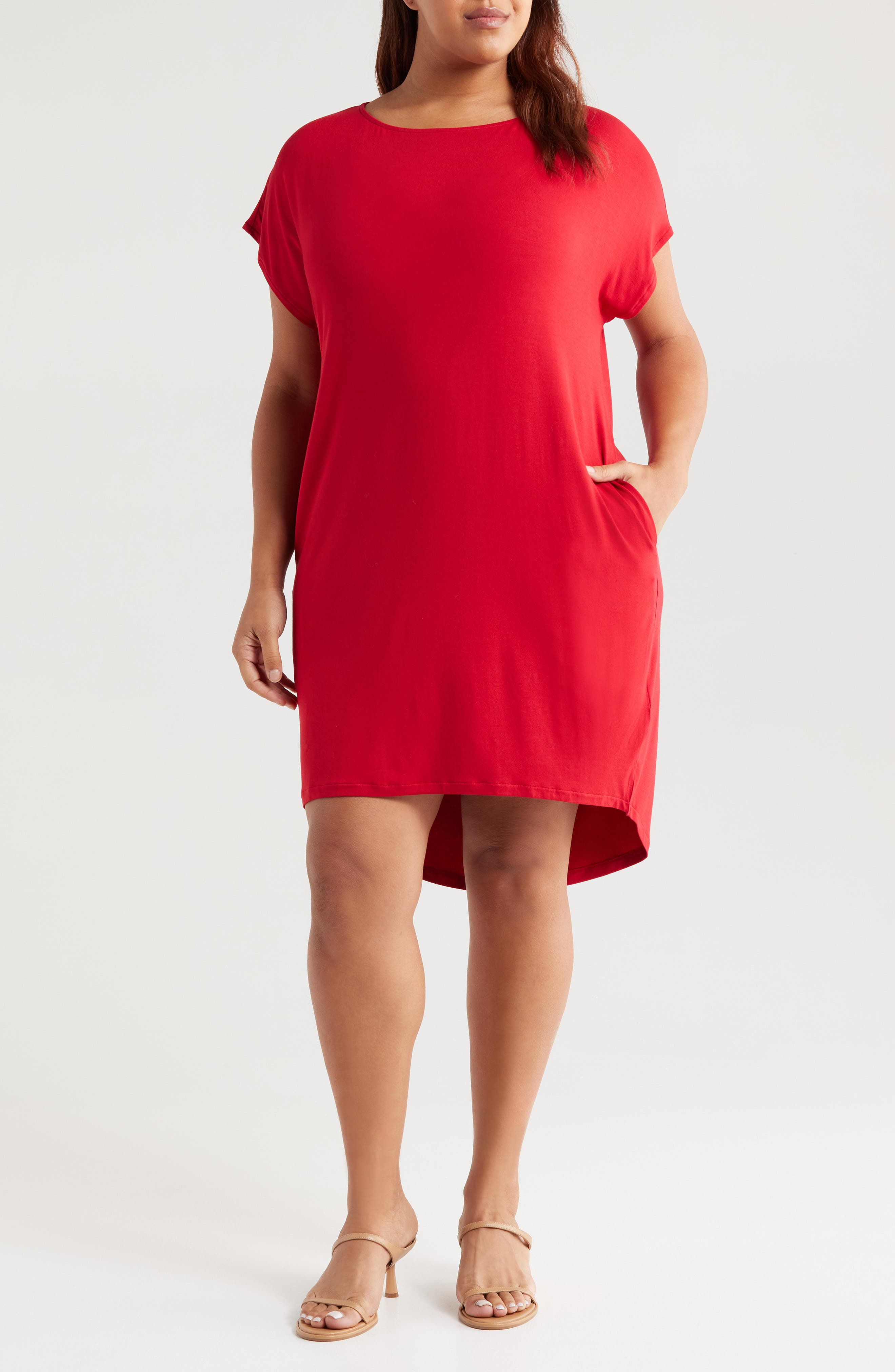 Universal Standard Helen Shift Dress in New York Red 