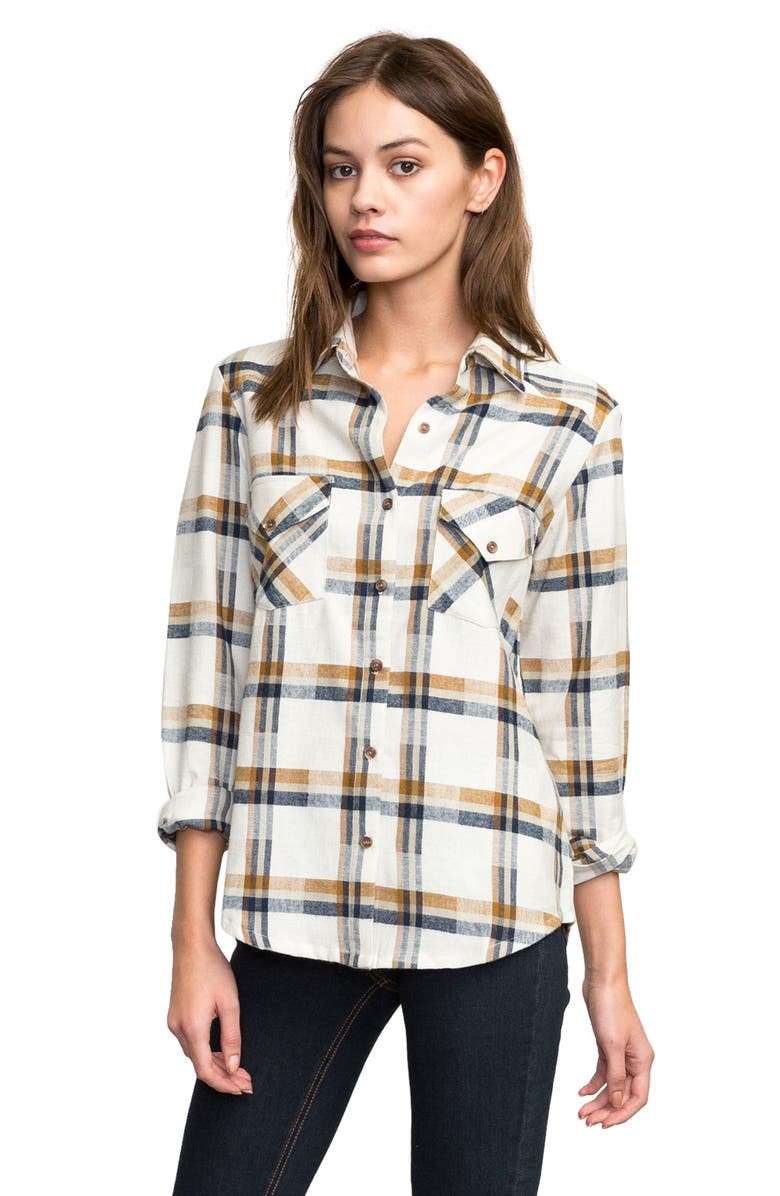 RVCA Plaid Flannel Shirt | Nordstrom