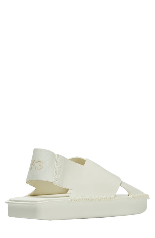 Shop Y-3 Slingback Sandal In Cream White/ Cream White