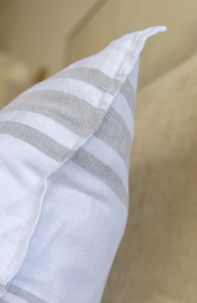 Pom Pom at Home Big Jackson Linen Accent Pillow, Alternate, color, White/Natural