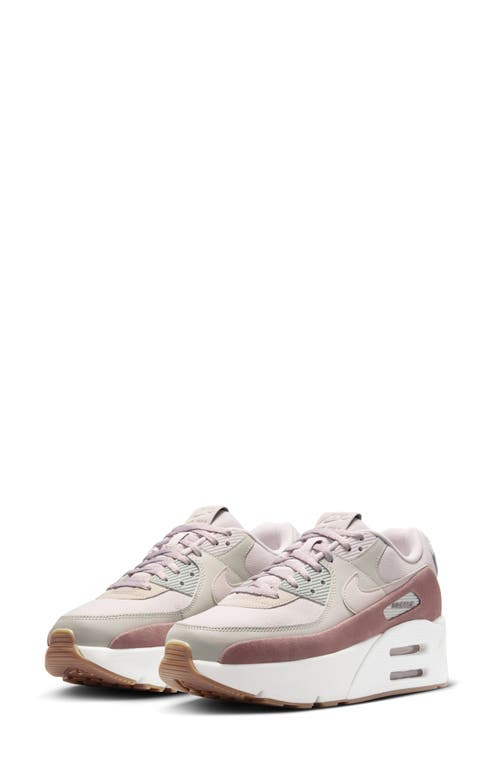 Shop Nike Air Max 90 Lv8 Platform Sneaker In Iron/platinum/violet