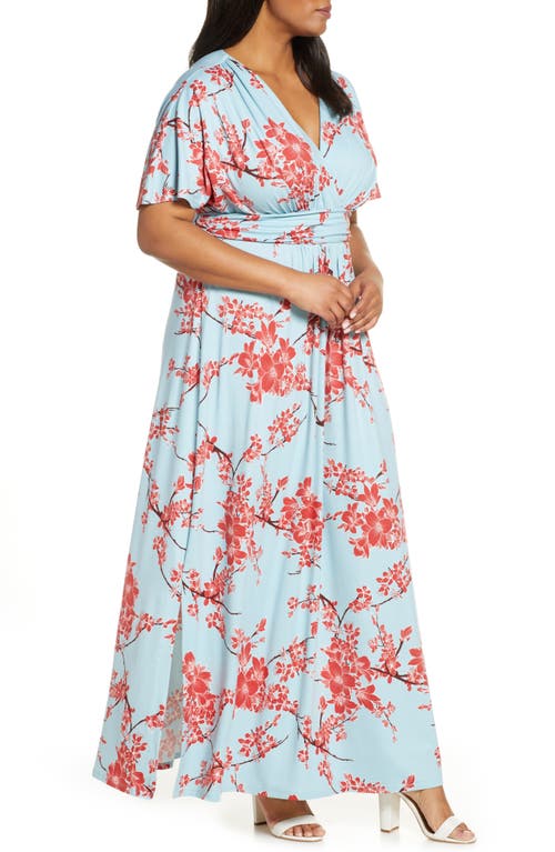 Shop Kiyonna Vienna Maxi Dress In Light/pastel Blue