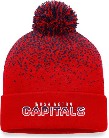 Washington Capitals Fanatics Branded Cuffed Knit Hat with Pom