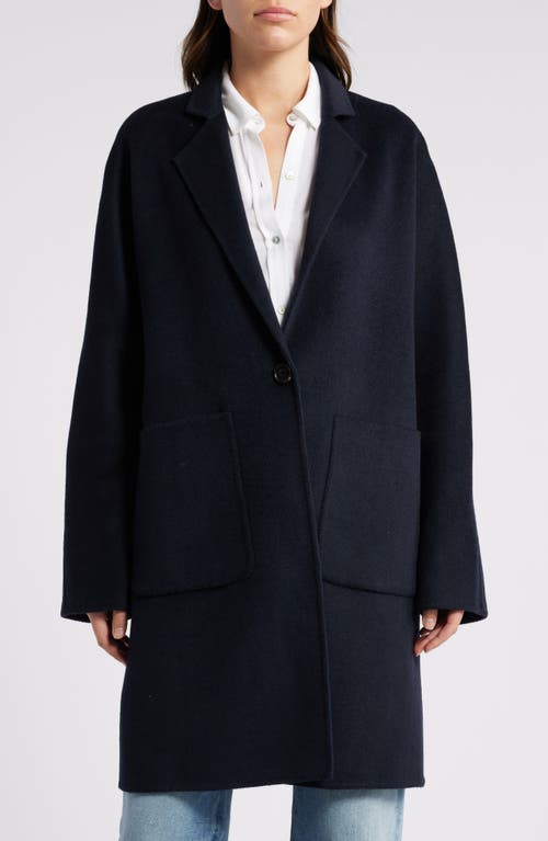 Shop Rails Everest Brushed Wool Blend Coat In Navy