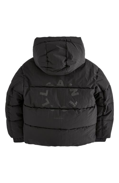 Shop Allsaints Sm By Kids' Hooded Puffer Jacket In Black
